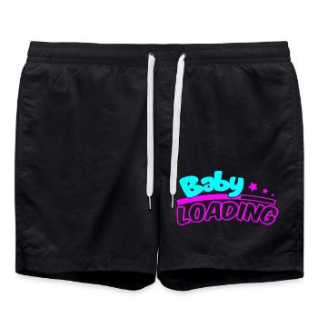 Baby Loading Neon Logo - Badeshorts - Schwarz - Vorne - AI Model Male 185 light (185cm)
