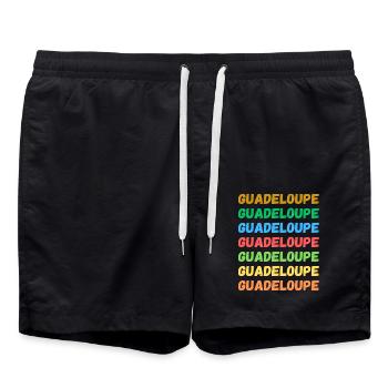 Guadeloupe in Farbe - Badeshorts - Schwarz - Vorne - AI Model Male 185 light (185cm)