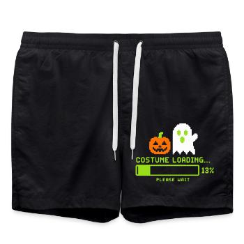 Hallowe Costume Loading Retro Gamer - Badeshorts - Schwarz - Vorne - AI Model Male 185 light (185cm)