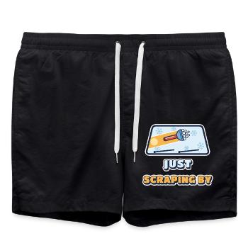 Ich komme gerade so über die Runden - Badeshorts - Schwarz - Vorne - AI Model Male 185 light (185cm)