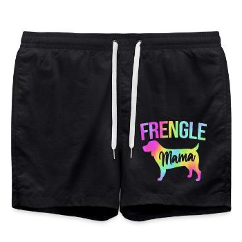 Frengle Hund - Badeshorts - Schwarz - Vorne - AI Model Male 185 light (185cm)
