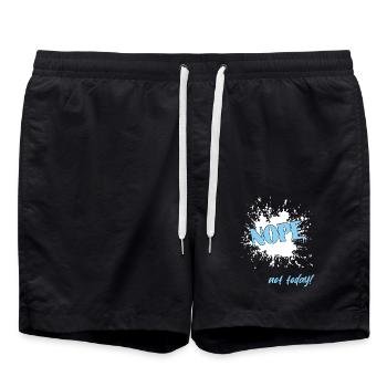 NOPE Not Today  - Badeshorts - Schwarz - Vorne - AI Model Male 185 light (185cm)