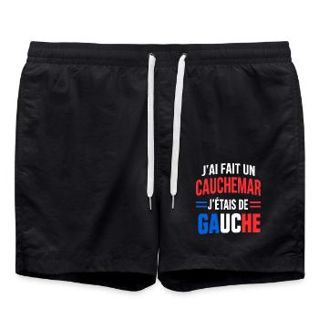 Ich hatte einen Albtraum, ich war links - Badeshorts - Schwarz - Vorne - AI Model Male 185 light (185cm)