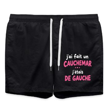 Ich hatte einen Albtraum, ich war links - Badeshorts - Schwarz - Vorne - AI Model Male 185 light (185cm)