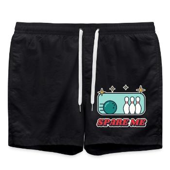 Spare Me Retro Bowling - Badeshorts - Schwarz - Vorne - AI Model Male 185 light (185cm)