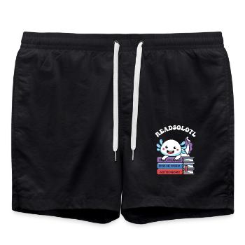 Entdecken Sie Die Bezaubernde Welt Der Axolotl - Badeshorts - Schwarz - Vorne - AI Model Male 185 light (185cm)