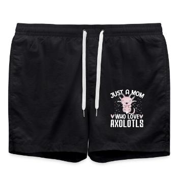 Umarmen Sie Ihre Liebe Zu Axolotls - Badeshorts - Schwarz - Vorne - AI Model Male 185 light (185cm)