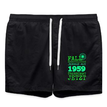 abgeschlossen 1959 - Badeshorts - Schwarz - Vorne - AI Model Male 185 light (185cm)
