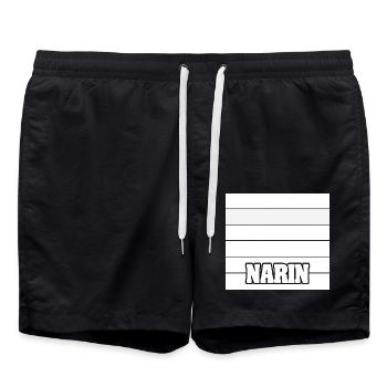 Narin als Schwester - Badeshorts - Schwarz - Vorne - AI Model Male 185 light (185cm)