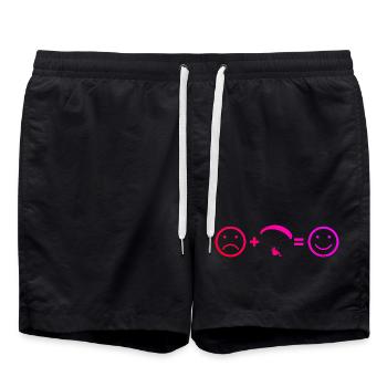 Geschenkidee für eine Pilotin mit Gleitschirmsport - Badeshorts - Schwarz - Vorne - AI Model Male 185 light (185cm)