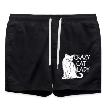 Cat cat - Badeshorts - Schwarz - Vorne - AI Model Male 185 light (185cm)