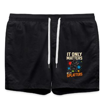 It Only Matters If It Splatters - Badeshorts - Schwarz - Vorne - AI Model Male 185 light (185cm)