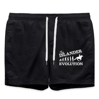 Islander Evolution Shirt - Islandpferd Pferde - Badeshorts - Schwarz - Vorne - AI Model Male 185 light (185cm)