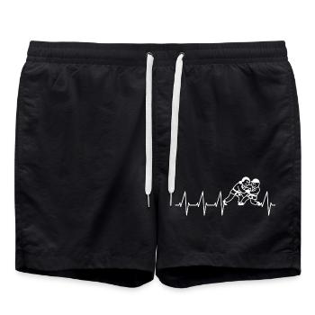  Judoka Taekwondo Karate Aikido Ju-Jutsu - Badeshorts - Schwarz - Vorne - AI Model Male 185 light (185cm)