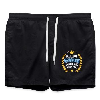 Bester humorvoller Dermatologe - Badeshorts - Schwarz - Vorne - AI Model Male 185 light (185cm)