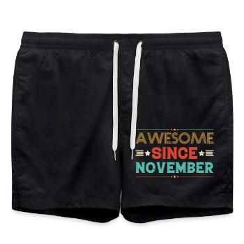 Erstaunlich seit November Geburtstagsgeschenk - Badeshorts - Schwarz - Vorne - AI Model Male 185 light (185cm)