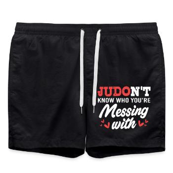 Judo - Badeshorts - Schwarz - Vorne - AI Model Male 185 light (185cm)