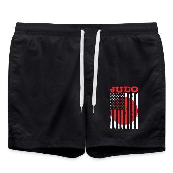 Judo - Badeshorts - Schwarz - Vorne - AI Model Male 185 light (185cm)