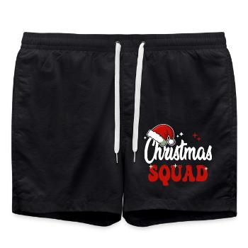 Weihnachtsmannschaft - Badeshorts - Schwarz - Vorne - AI Model Male 185 light (185cm)