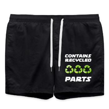 Contains Recycled Parts Organspende Transplantat - Badeshorts - Schwarz - Vorne - AI Model Male 185 light (185cm)