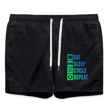 Geschenkidee für einen Roadbike mit Roadbike - Badeshorts - Schwarz - Vorne - AI Model Male 185 light (185cm)