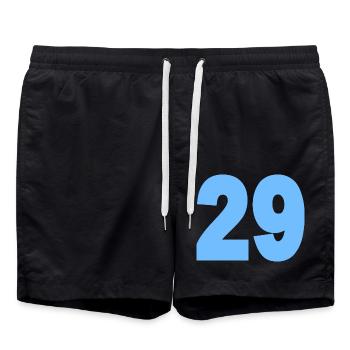29 - Badeshorts - Schwarz - Vorne - AI Model Male 185 light (185cm)