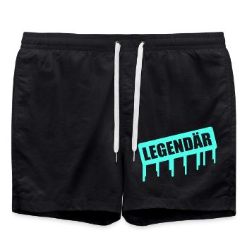 Legendär Graffiti Neon Drip - Badeshorts - Schwarz - Vorne - AI Model Male 185 light (185cm)