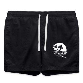 Läuferin Skizze - Badeshorts - Schwarz - Vorne - AI Model Male 185 light (185cm)
