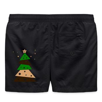 Tannenbaum - Badeshorts - Schwarz - Hinten