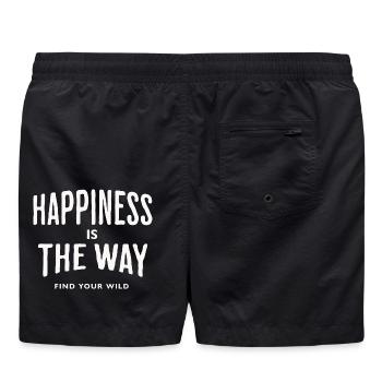 Glück ist dein Wildnis - Badeshorts - Schwarz - Hinten