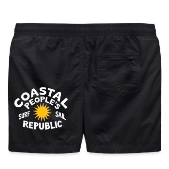Logo Côte Surf Soleil République - Badeshorts - Schwarz - Hinten