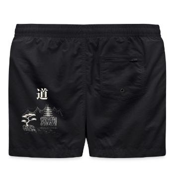 Zenpfad Pagoda Bergsee - Badeshorts - Schwarz - Hinten