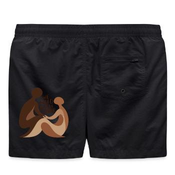 We Need Each Other - Badeshorts - Schwarz - Hinten