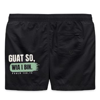 Guat so, wia i bin - Badeshorts - Schwarz - Hinten