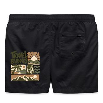 Travel Buddies Adventure - Badeshorts - Schwarz - Hinten