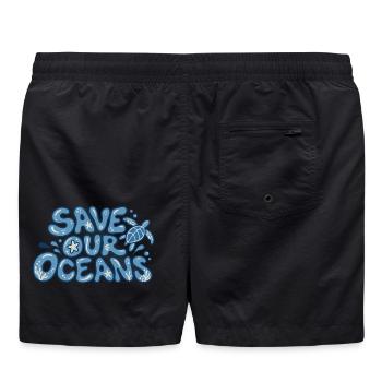 Save Our Oceans - Badeshorts - Schwarz - Hinten