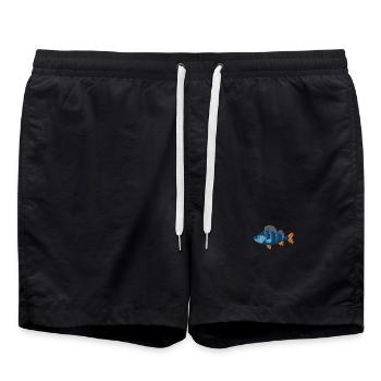 Perchoir brodé - Short de bain - noir - Devant - AI Model Male 185 light (185cm)