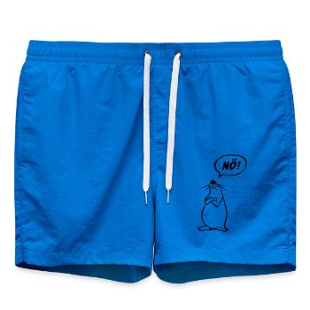 Nö Maus schwarz NÖ - Badeshorts - Cobalt blue - Vorne - AI Model Male 185 light (185cm)