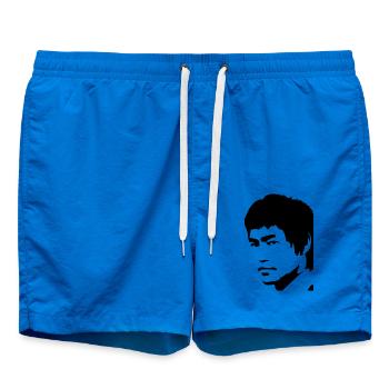 Bruce Lee die Legende - Badeshorts - Cobalt blue - Vorne - AI Model Male 185 light (185cm)