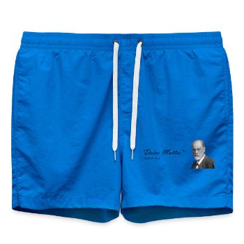 "Deine Mutter" Sigmund freund - Badeshorts - Cobalt blue - Vorne - AI Model Male 185 light (185cm)