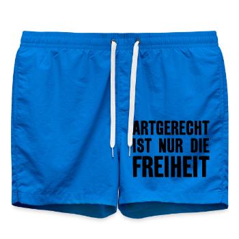 ARTGERECHT IST NUR DIE FREIHEIT VEGAN VEGANER - Badeshorts - Cobalt blue - Vorne - AI Model Male 185 light (185cm)