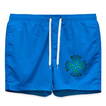 Keltische Symbole Stärke und Mut - Badeshorts - Cobalt blue - Vorne - AI Model Male 185 light (185cm)