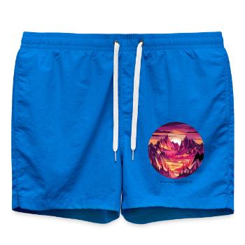 New Day, New Heights - Swim Trunks - cobalt blue - Front - AI Model Male 185 light (185cm)