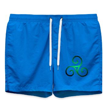 Keltisches Symbol Triskele Dreierspirale - Badeshorts - Cobalt blue - Vorne - AI Model Male 185 light (185cm)