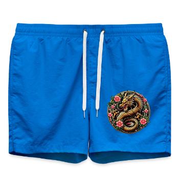 Dragon de Chine - Short de bain - cobalt blue - Devant - AI Model Male 185 light (185cm)