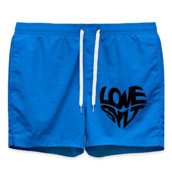 LOVE SYLT HERZ - Badeshorts - Cobalt blue - Vorne - AI Model Male 185 light (185cm)