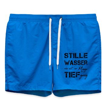 stille Wasser sind tief schwarz - Badeshorts - Cobalt blue - Vorne - AI Model Male 185 light (185cm)