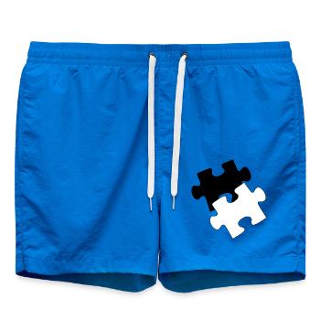 Puzzle - Badeshorts - Cobalt blue - Vorne - AI Model Male 185 light (185cm)