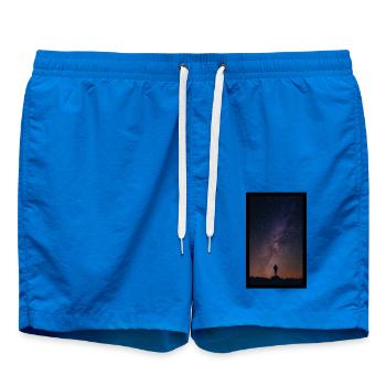 Black Sky Photo Science Fiction - Badeshorts - Cobalt blue - Vorne - AI Model Male 185 light (185cm)
