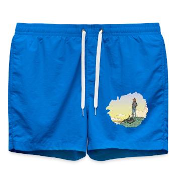 Der abenteuerlustige Fuchs – Horizon & Vélo - Badeshorts - Cobalt blue - Vorne - AI Model Male 185 light (185cm)
